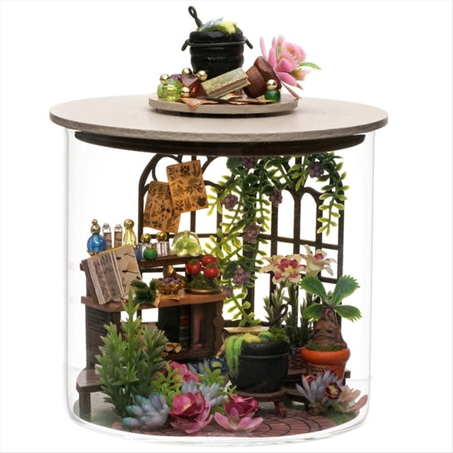 Kits de RincóN de , Casa de MuñEcas de Madera, Kit de Casa en Miniatura de Rompecabezas 3D para Coleccionistas, CabañA de Bricolaje Magic Garden