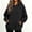 A130 Black, variant on Women's Pullover Hoodie Oversized Long Sleeve Sweatshirts Casual Drop Shoulder Hooded Tops with Snap Button Kangaroo Pocket Fall Winter Lounge Wear