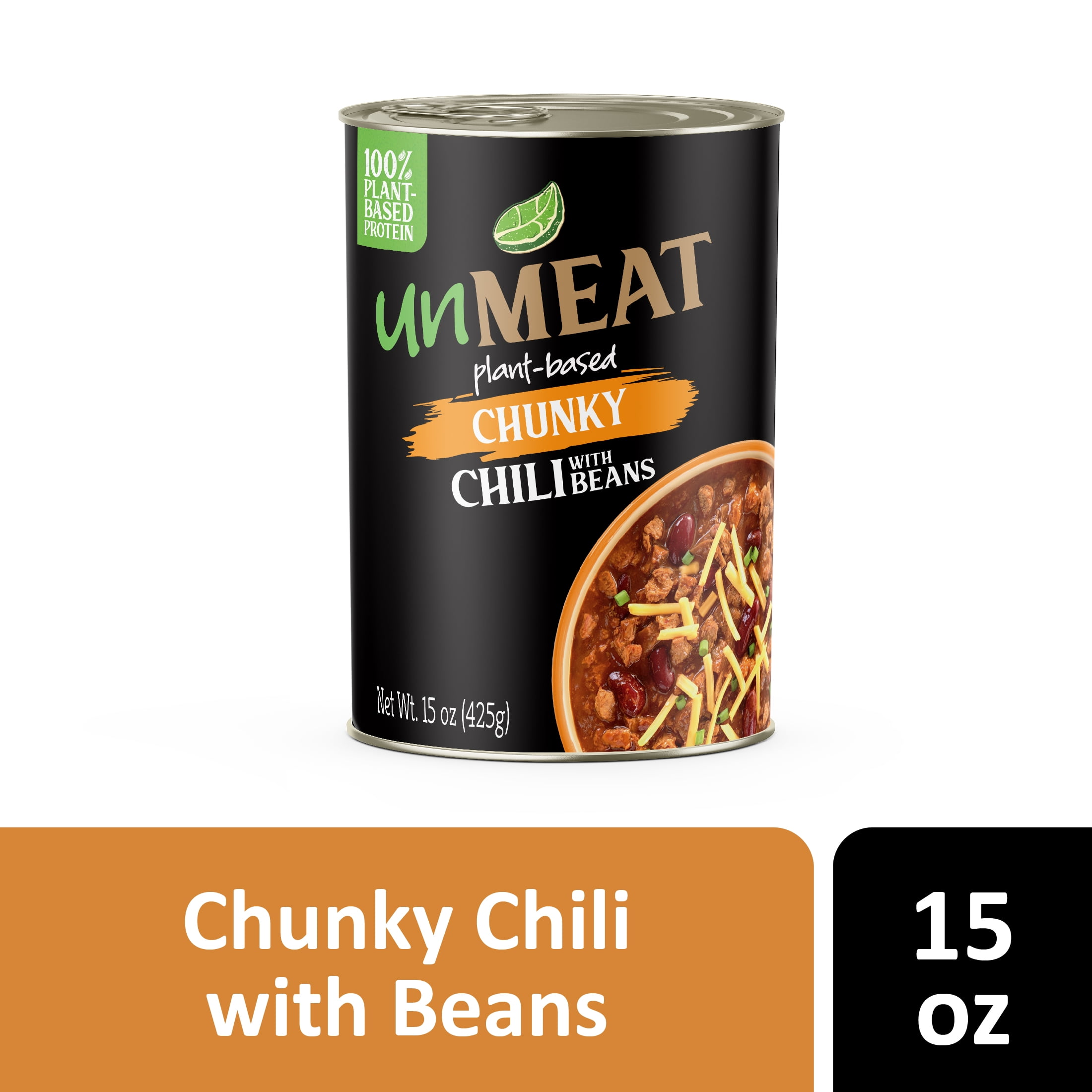 (3 pack) unMEAT Chunky Chili with Beans Extra Protein 15 oz Can