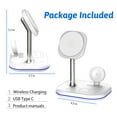 thumbnail image 6 of Super Joy 3-in-1 Magnetic Wireless Charger, Wireless Charging Station Stand with 18W Adapter for iPhone iWatch AirPods White, 6 of 8