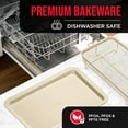 thumbnail image 6 of Bakken Swiss Crisper Tray - 2-Piece Set – White Marble, Non-Stick Basket Design for Healthier Cooking in Regular Ovens - Achieve Perfectly Crispy Chips, Bacon and More, 6 of 7