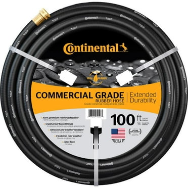 Premium 5/8 in. Dia x 100 ft. Commercial Grade Rubber Black Water Hose