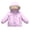 Purple, variant on Girls Puff Jackets with Hood Thick Full Zip Fleece Lined Warm Casual Long Sleeve Kids Winter Coats Black 8