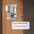 thumbnail image 4 of 6 piezas 3d Wave Mirror Sticker Diy Silver Wall Mirror Sticker Acrílico Mural Calcomanía Removible Reflectiv, 4 of 5