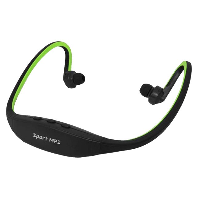 Injueey Auriculares colgantes en la oreja In-ear Deportes inalámbricos Ciclismo Auriculares para correr Auriculares con tarjeta TF para exteriores Cables de audio/vídeo Verde
