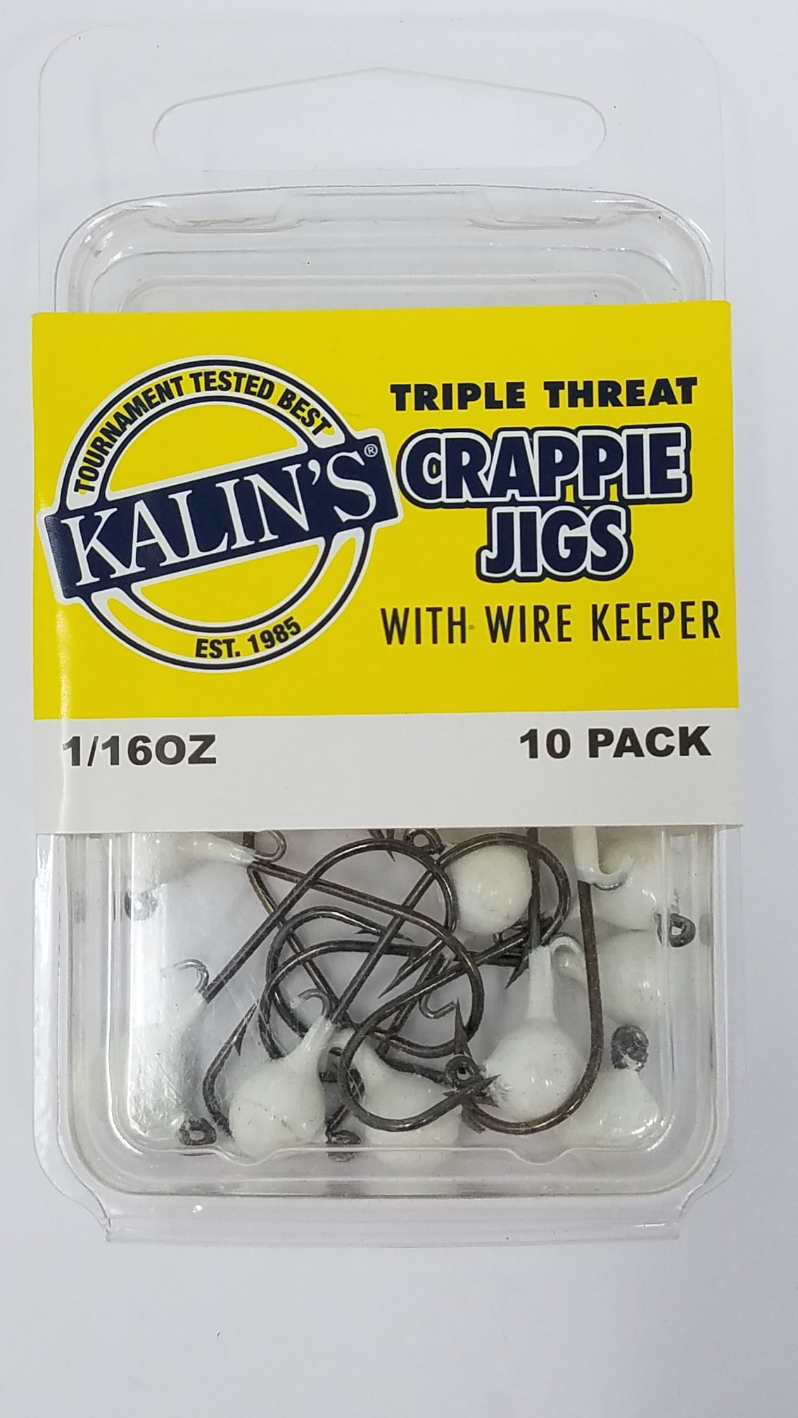Kalin's Freshwater Triple Threat Soft Plastics Fishing Jig, White