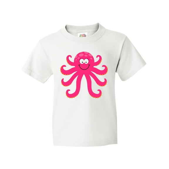 Inktastic Octopus Sea Creature Pink Girls Youth T-Shirt