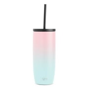 Simple Modern 20 Fluid Ounces Voyager Insulated Stainless Steel Tumbler with Straw - Sweet Taffy