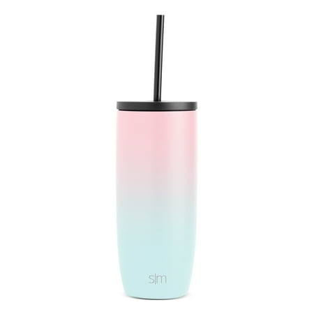 Simple Modern 20 Fluid Ounces Voyager Insulated Stainless Steel Tumbler with Straw - Sweet Taffy