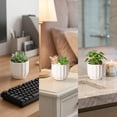 thumbnail image 6 of Ceramic Planter with Drainage Hole, Elegant Small Plant Pots for Ferns Cactus Home Desktop Windowsill Decor, 6 of 6
