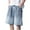 Blue, variant on Hpapadks Men Jean Shorts Casual Loose Fit Wide Leg Knee Length Denim Bermuda Shorts with Pockets Baggy Retro Men Denim Shorts Black L