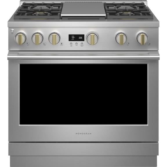 Monogram Zgp364ndt 36" Wide 6.2 Cu. Ft. Natural Gas Professional Range - Stainless Steel