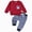 outfits001-Red, variant on NOLDARES Infant Baby Boys Fall Outfit Pants Sets Long Sleeve 3 6 12 18 24 Months 2 3 4 5T Toddler Boy Pullover Pants Size:18-24 M,Red