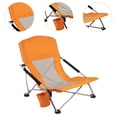 thumbnail image 6 of QccHieUs Folding Camping Chair Folding Chaise Chair Foldable Lounger High Backrest Picnic Orange, 6 of 9