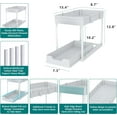 thumbnail image 5 of Under Sink Organizer 2 Pack, Bathroom Cabinet Organizer, 2 Tier Sliding Cabinet Basket Organizer Drawer, Multi-Purpose Bath Collection Baskets for Bathroom (Black), 5 of 16