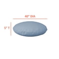 thumbnail image 4 of Round Pillow/Cushion Slip Cover 1000 D Waterproof - 100% UV & Weather Resistant Outdoor Pillow Covers - Customize with Logo/Text (40" Dia x 5" H, Sky Blue), 4 of 7