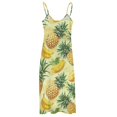thumbnail image 5 of Lunarable Pineapple Design Sleeveless Dress Woman Fashion Long Dresses Women's Summer Suit Dress 2025, 5 of 7