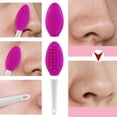 thumbnail image 5 of Silicone Nose Cleaning Brush, Removes Blackheads Gently, Soft Flexible Non Deformable, 2 by 14.5 cm, Easy to Rinse for Daily Skincare, Long Lasting Facial Cleansing Tool, 5 of 8