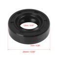 thumbnail image 2 of Sello de eje de aceite TC de doble labio negro de goma de 12 mm x 24 mm x 7 mm para automóviles, 2 of 5
