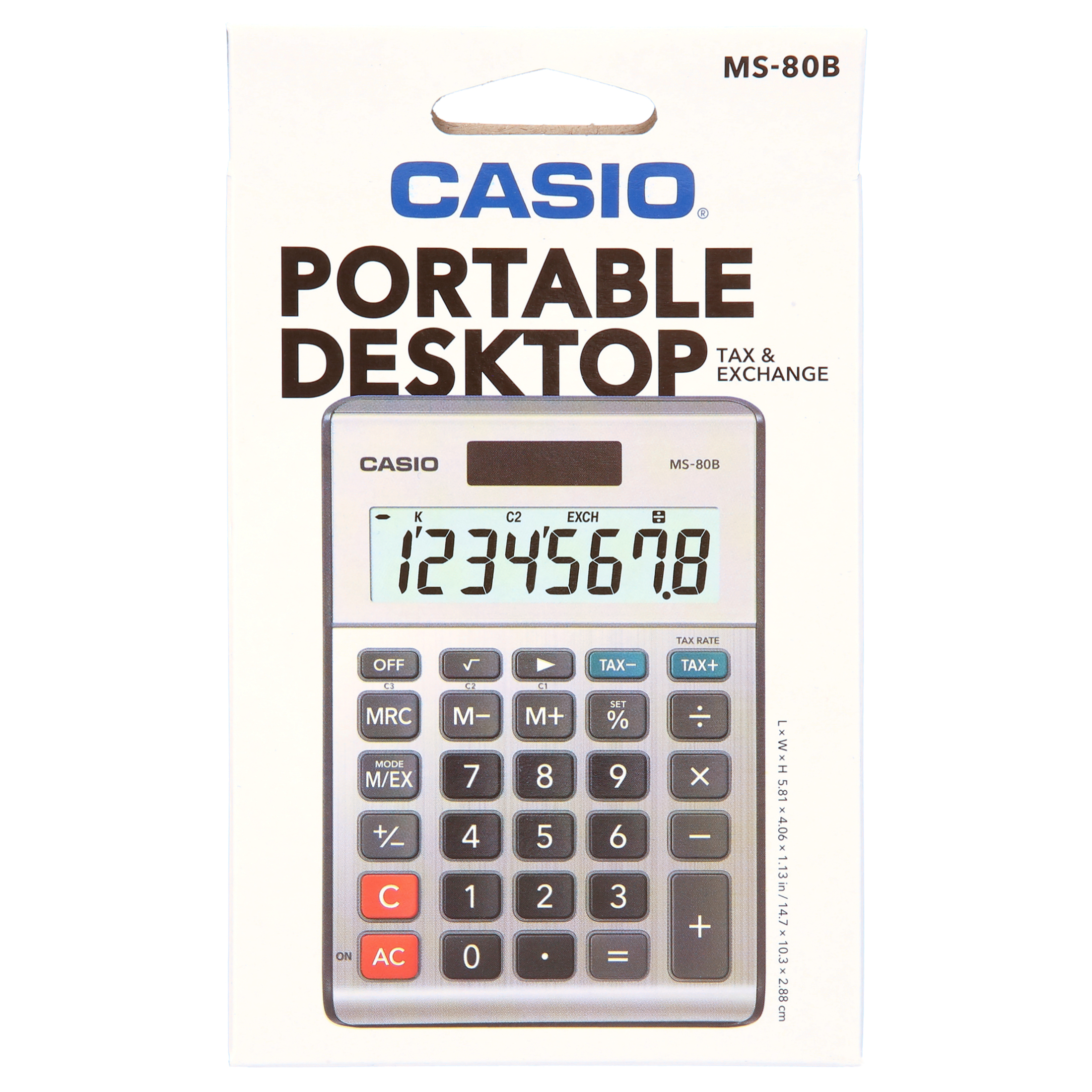 Casio MS-80B 8-Digit Desktop Calculator, Satin Nickel photo 2