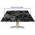 thumbnail image 5 of Elastic Edge Fitted Card Table Covers, Black Marble Pattern Printed on Elastic Polyester Table Cover, Great for Home Kitchen Parties Holiday Dinner, Fit for 32"" x 32""Square Table, 5 of 5