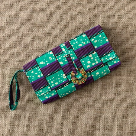 African Patterned Wristlet Purse by Gahaya Links for Full Circle Exchange