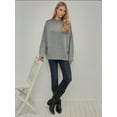 thumbnail image 4 of Thick Knit Crew Neck Long Sweater, 4 of 5