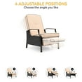 thumbnail image 4 of Dextrus 2-Piece Adjustable Wicker Recliner Chairs, Dual-Use Rattan Lounge Chairs with Thick Cushions, Extendable Footrest, Fold-Back Design - Brown+Beige, 4 of 5