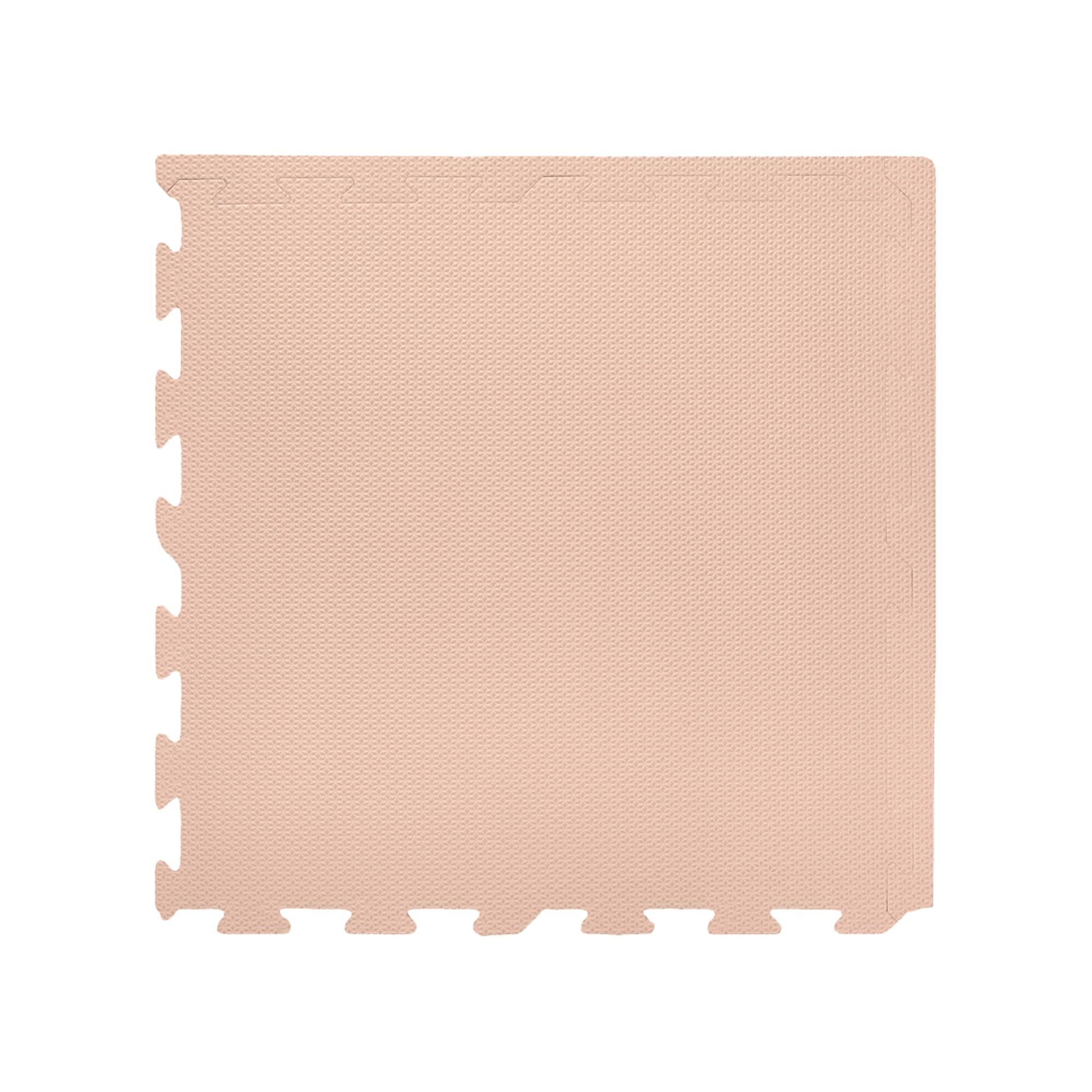 3 Sprouts Foam Puzzle Play Mat with Interlocking EVA Tiles for Toddlers, Babies and Kids in Hazelnut