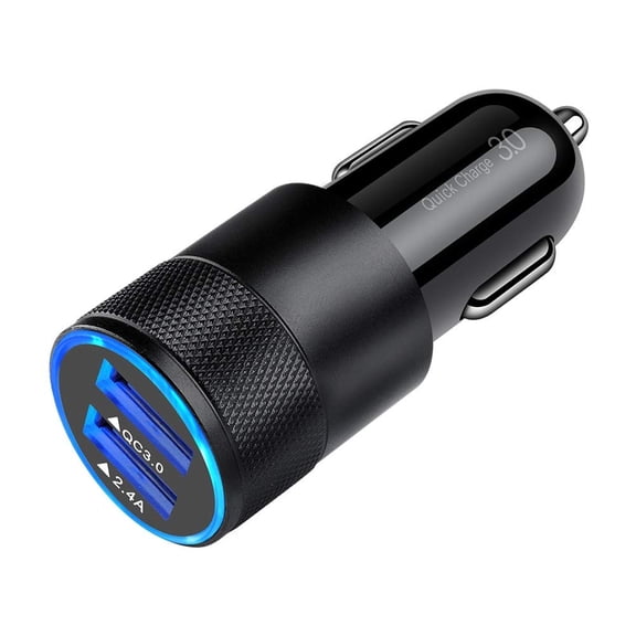 LujingZ Fast Car Charger Quick Charging 5.4A 30W Phone USB Adapter Rapid Plug 2 Port Cigarette Lighter Auto Charger Flush Compatible with Samsung Tablet iPhone iPad LG Automobile