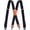 Black, variant on Men's Adjustable X-Back with Clips Suspenders, Black
