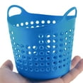 thumbnail image 3 of Unique Bargains Panier de Rangement en Plastique Ajouré pour la Maison, Bleu, 3 of 4