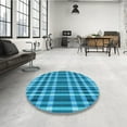 thumbnail image 3 of Ahgly Company Indoor Rectangle Patterned Bright Turquoise Blue Area Rugs, 4' x 6', 3 of 6