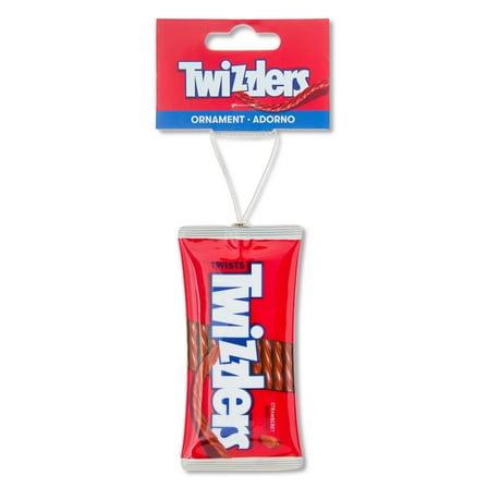 Twizzlers Decoupage Christmas Ornament, Yellow, Plastic, by Ruz