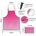 thumbnail image 3 of Pink Gradient Leopard Print Apron-Garden Aprons for Women with Pockets-Cotton Linen Waterproof Kitchen Cooking Gardening Aprons Adjustable for Kitchen,Cooking,BBQ and Salon 33x27 Inch, 3 of 7