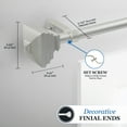 thumbnail image 4 of Mainstays 30-84 in. Jayden Adjustable Decorative Window Curtain Rod, 3/4 in. Diameter, 4 of 10