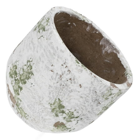 LULULION Vintage Style Cement Flower Pot Grey Strong Sturdy Home Decor