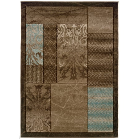 

Milan Sienna Brown And Aqua 8X10.4