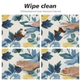thumbnail image 4 of ARISTURING Watercolor Blue Yellow Floral Tablecloth Round Spring Rustic Sage Green Leaf Flower Decorative Table Cloth with Resistant for Home Kitchen Dining Table Outdoor Party Picnic White, 4 of 7