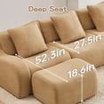 thumbnail image 5 of Lovableguy Oversized Modular Loveseat Couch,Modern Teddy Sectional Sofa Set with Deep Seat,Comfy 2 Seater Cloud Couch for Living Room Bedroom,Camel, 5 of 10