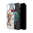 thumbnail image 2 of DistinctInk Tough Case for Apple iPhone 14 (6.1" Screen), Compatible with MagSafe Charging - Valentine's Day Soft Coated Wheaten Terrier Puppy, 2 of 6