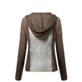 thumbnail image 2 of FashionOutfit Women's Super Cute Contrast Lace Back Crop Fit Hoodie, 2 of 3