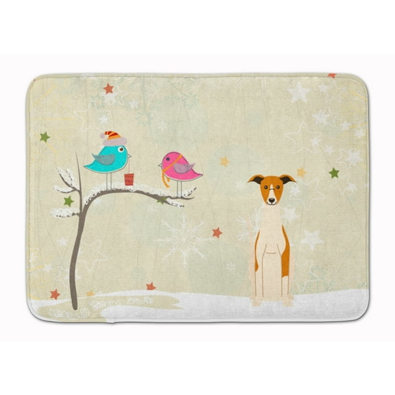 Christmas Presents between Friends Whippet Machine Washable Memory Foam Mat
