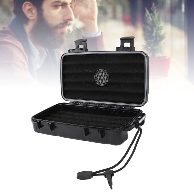 Humidor de Cigarros, Estuche de Transporte de Cigarros de Sellado Interno de ABS para viajar