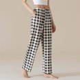 thumbnail image 4 of KyCheLot Plaid Pajama Pants for Women Cotton Soft Elastic Waist Sleep Pants with Pockets Straight Leg Pants, 4 of 5