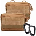 thumbnail image 1 of xianyou-MOLLE Pochettes - 2 Pack Gadget Utilitaire Tactique Compact Résistant à l'Eau Pochette EDC, 1 of 4