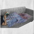 thumbnail image 5 of Athena Soft Flannel Fleece Throw Blanket, Dreamy Fantasy Illustration of a Woman and a Horse with Wings Feels Print, Cozy Plush for Indoor and Outdoor Use, 60" x 80", Multicolor, by Ambesonne, 5 of 5
