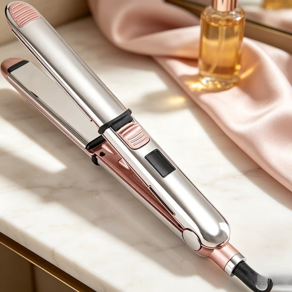 Professional Titanium Ionic Flat Iron Hair Straightener, Fast Heating Styling Tool for All Hair Types, Salon‑Grade Hair Styling Appliance 