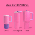 thumbnail image 4 of HydroJug Sport 32 oz Stainless Steel Water Bottle with Flip Straw, Insulated Leak-Proof Tumbler for Gym & Outdoor - Pink Sugar, 4 of 7