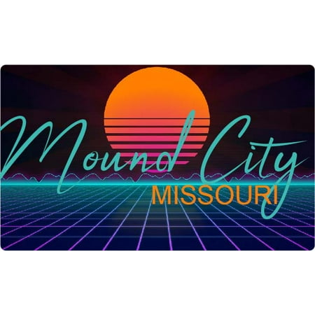 

Mound City Missouri 4 X 2.25-Inch Fridge Magnet Retro Neon Design